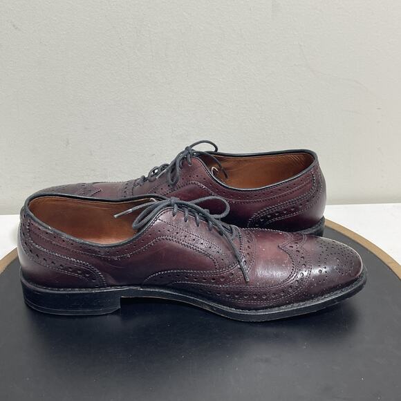 Allen Edmonds McAllister Shoes Mens Size 8.5 B‎ Wingtip Brogue Leather Burgundy main image 10